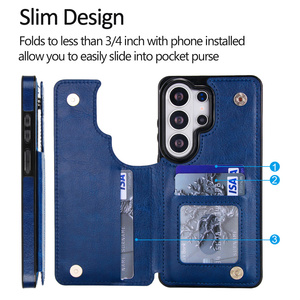 Funda de Lujo para Teléfono con Ranuras para Tarjetas, Cubierta Trasera de Cuero PU para <span class=keywords><strong>Samsung</strong></span> S26 Ultra S25 S24 S23 S22 S21 S20 Note20 A56 A36 A26 A35 - Product Image 4