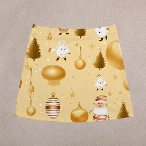 Minifalda de tubo gótica con imagen personalizada, talla XS, de lino y nailon de LICRA transpirable con decoración de volantes, Disponible en estilos teñidos lisos con estampado digital - Product Image 1