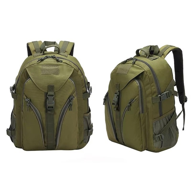 European Waterproof Polyester Hiking Camping Outdoor Hunting Tactical Backpack, Green, Capacity 25 Liters