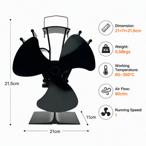 <span class=keywords><strong>Ventilador</strong></span> Termoeléctrico EJ Small Ecofan <span class=keywords><strong>de</strong></span> Aluminio <span class=keywords><strong>para</strong></span> <span class=keywords><strong>Chimenea</strong></span>, con Energía Térmica, <25dB <span class=keywords><strong>de</strong></span> Ruido, 130CFM, <span class=keywords><strong>para</strong></span> Uso Doméstico y Exterior - Product Image 2