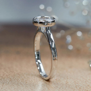 Anello con Design Geometrico Rotondo Stile Fascia Completa per Donne - Product Image 6