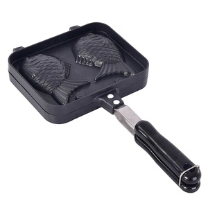 Cuisine Japonaise Taiyaki Double Poisson En Forme De Dessert Chaud Gaufre Gâteau Maker Pan gâteau Fry Moules - Product Image 5