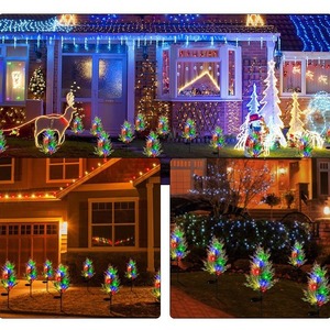 <b>Solar</b> Led Tree <b>Lights</b> 7 Color Outdoor Waterproof Garden Decor <b>Solar</b> Powered Patio Christmas Lawn <b>Light</b> - Product Image 3