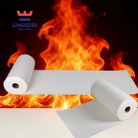 Papier réfractaire LKT 128 kg/m, matériau d'isolation pour les projets d'isolation et de protection incendie des navires dans les chantiers navals, 1260°C