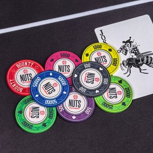 Fichas de Póker Personalizadas <span class=keywords><strong>NUTS</strong></span> Bounty de Superficie Lisa de 39 mm, Cerámica Premium, Denominación de Alto Valor para Torneos de Texas Hold'em - Product Image 1