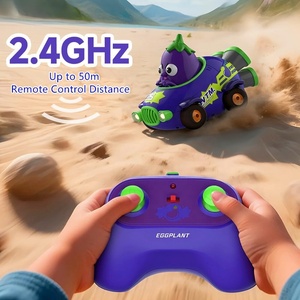 <span class=keywords><strong>Voiture</strong></span> <span class=keywords><strong>de</strong></span> <span class=keywords><strong>course</strong></span> télécommandée 2,4 GHz haute vitesse pour enfants, jouet électrique RC en forme d'aubergine <span class=keywords><strong>de</strong></span> <span class=keywords><strong>dessin</strong></span> <span class=keywords><strong>animé</strong></span> 360 °   Voitures <span class=keywords><strong>de</strong></span> cascades rotatives <span class=keywords><strong>avec</strong></span> lumières LED - Product Image 4