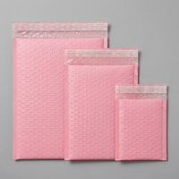 Pochette cosmétique protectrice auto-adhésive de 0,1 mm en PO avec structure à bulles pour l'expédition de produits de soin de la peau