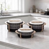 Ensemble de 3 casseroles isothermes pour repas en famille, 1,8 L, 2,3 L, 2,8 L, pour garder les aliments au chaud, idéal pour le Ramadan, les jeûnes et les fêtes de réunion