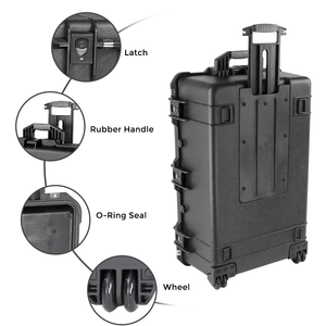 Estuche para Herramientas Resistente, de Plástico Duro, con Ruedas, Impermeable y a Prueba de Golpes - Product Image 4
