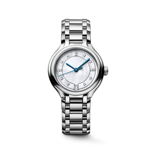 Elegant Ladies Wristwatch <b>Automatic</b> Mechanical Movement Round Stainless Steel Case Mother of Pearl Dial Diamond Longinesing - Product Image 1