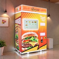 Distributeur automatique de burgers AI, machine à faire et à vendre des burgers, distributeur automatique de burgers avec accepteur de billets