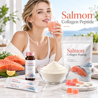 Poudre de collagène de saumon LongBio, peptides de collagène marin hydrolysé de type 1, 90 % de protéines, faible poids moléculaire, soluble dans l'eau, qualité alimentaire, fournisseur OEM