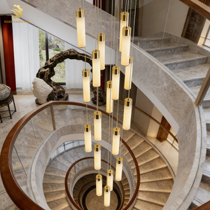 Lámpara Colgante Moderna y Económica para Escaleras de Hotel Villa Long Alabaster, Ideal para Grandes Proyectos de Fábrica - Product Image 3