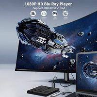 Lecteur Blu-ray externe 8-en-1 USB 3.0/Type-C, prend en charge 100 Go, grave DVD/CD/BD pour Windows, macOS, MacBook, ordinateur portable, ordinateur de bureau