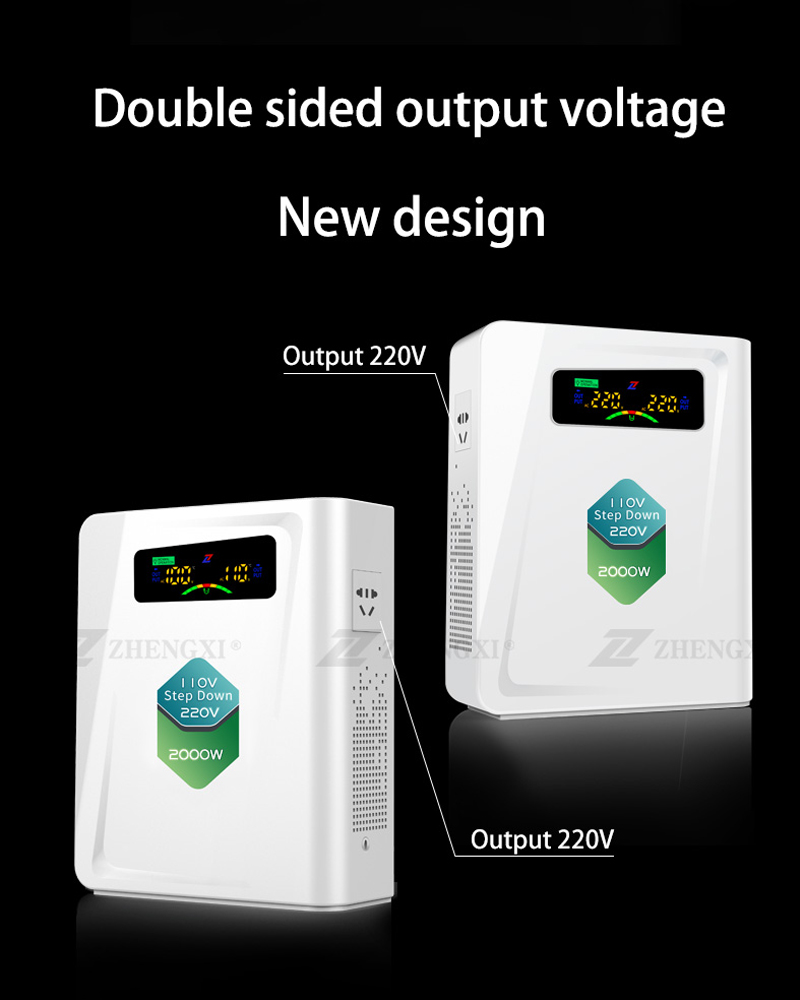 ZHENGXI 2000w Step down Transformer - 220v to 110v Converter