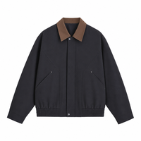 Blouson Bomber Homme Personnalisable en Usine, Col Rabattu, Fermeture Éclair Avant, Ourlet Élastique, Vêtement de Travail Décontracté, Usage Quotidien, Hiver Respirant