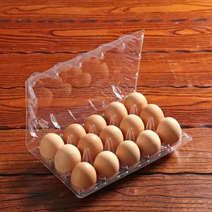 Klaar Voorraad Lage Prijs Hoge Kwaliteit Wegwerp Clear Plastic Clamshell 15 Gaten Kwartelei Trays/Dozen