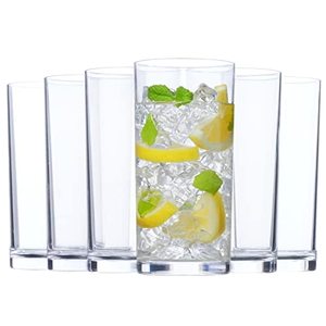<b>Reusable</b> Thick Transparent PS Plastic Durable Lightweight Party Bar KTV Home Cold Drinkware 300ml 10oz Beer <b>Cup</b> - Product Image 1