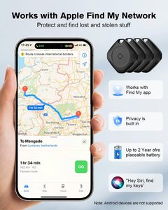 Localizador Inteligente de Llaves, Paquete de <span class=keywords><strong>4</strong></span>, Compatible con la Aplicación IOS, Resistente al Agua IP67, Batería Reemplazable, Material Plástico - Product Image 2
