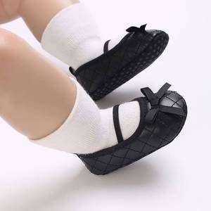 Chaussures de bébé de haute qualité en or et noir, légères, antidérapantes, pour nouveau-né, chaussures de princesse pour bébé, chaussures à nœud pour tout-petit - Product Image 5