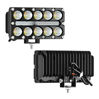 Phare de travail LED pour voiture, projecteur modifié pour moto tout-terrain, feu d'avertissement, phare électrique en aluminium IP68