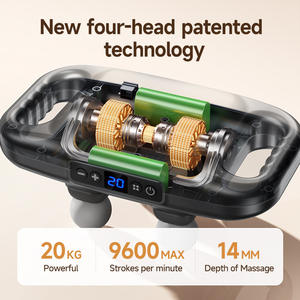 Masajeador multicabezal de Fascia de cuatro cabezas de Grado Profesional, pistola de masaje de relajación corporal de Impacto Profundo portátil, características de calor de 4 velocidades - Product Image 2
