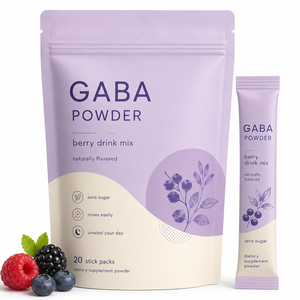 ผงช่วยการนอนหลับ GABA ปราศจากน้ำตาล 100% ขายดี วิตามินบี 6 แมกนีเซียม คุณภาพสูง ออร์แกนิค สำหรับสตรีมีครรภ์และผู้ใหญ่ - Product Image 1