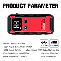 3000A puissance de crête 28000mAh démarreur de saut industriel 10L gaz 8L Support Diesel 12V/11.5A puissance d'atelier 1000 Cycles