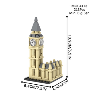 MOC4173-4176 kiến trúc Mini Big Ben Mayan kim tự tháp Hy Lạp Palace nghiêng tháp của Pisa xây dựng khối Bộ đồ chơi trẻ em - Product Image 2
