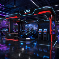 Skyfun Service VR Professionnel Tout-en-un : Simulateur de Cinéma Intérieur en Fibre de Verre 4 Places pour Centre de Jeux Commercial