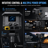 Luz de Video LED COB de 100W, 5600K Luz Diurna, CRI 96+, Montura Bowens, Control por Aplicación, Iluminación Continua para Fotografía de Estudio