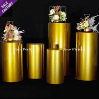 Table de présentation de gâteaux de mariage Sino Perfect Promotion Gold pour événements et fêtes
