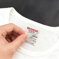 Étiquette de marque personnalisée thermocollante pour vêtements, avec logo imprimé par transfert thermique, pour le soin du cou, pour T-shirts et vêtements