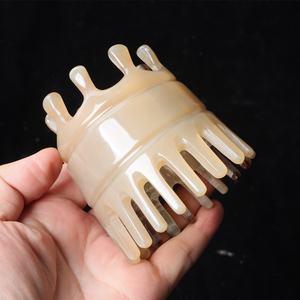 Estilo de corona de cuerno Champú de dientes de doble cara Peine Masaje de cabeza y peine de acupuntura Peine de acupuntura de cabeza de cuerno - Product Image 2