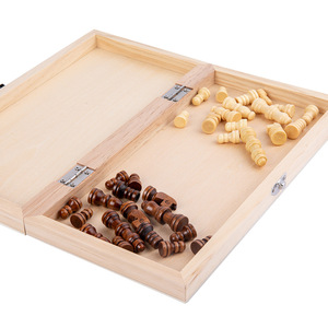 Lớn Bán Giá Rẻ Giá Nhà Sản Xuất Miếng Bàn Cờ Bên Trò Chơi Bằng Gỗ Cờ Vua Tablero De Ajedrez Gấp Quốc Tế Bộ Cờ Vua - Product Image 3