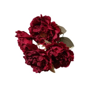 Bouquet de mariage en soie avec 5 pivoines artificielles simulées, décorations de sol, arrangements floraux haut de gamme - Product Image 5