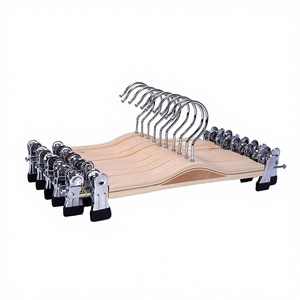 Porte-pantalon multifonctionnel moderne en bois, organisateur de vêtements, cintre de précision dimensionnelle, marque ZF Global Export - Product Image 3