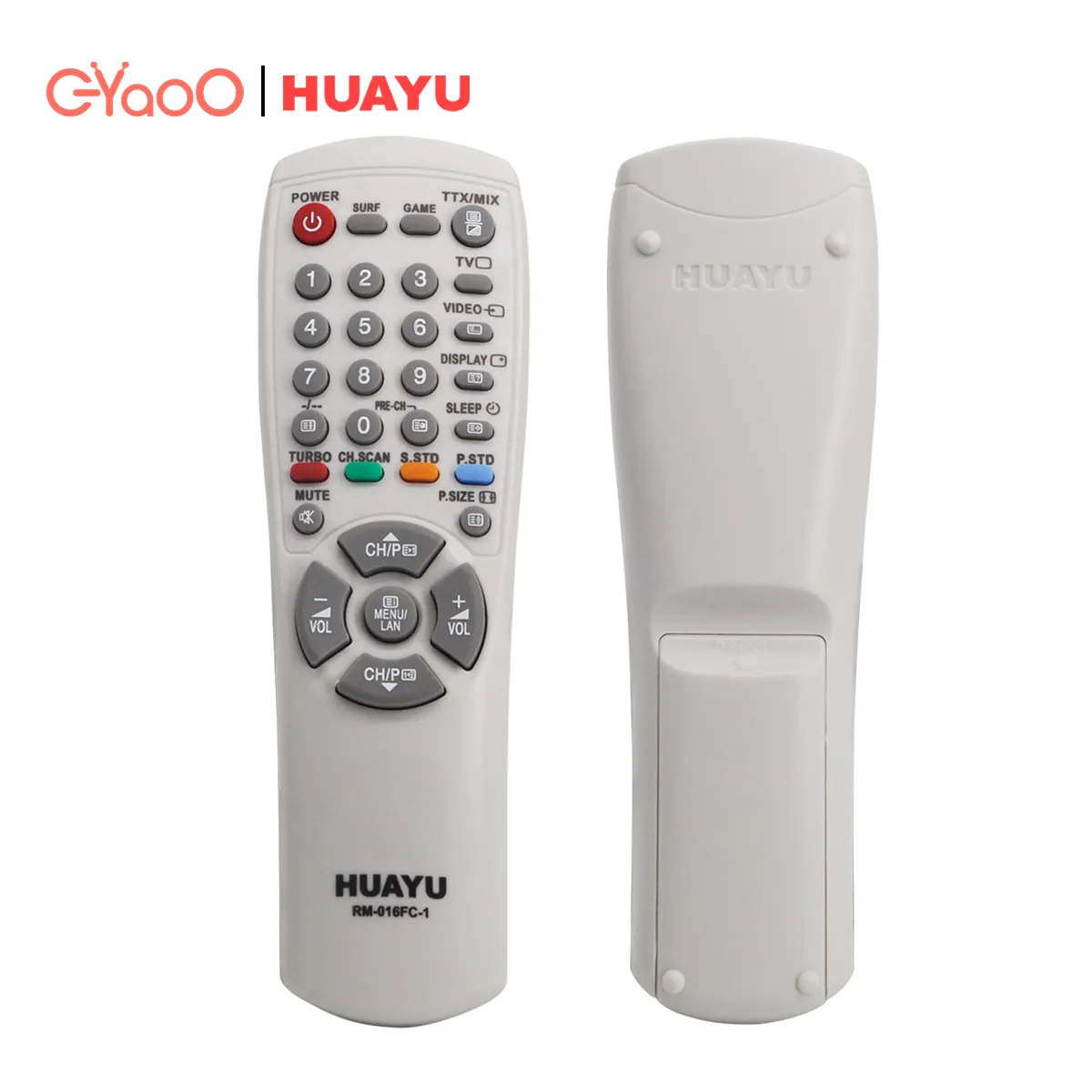 HUAYU-mando a distancia RM-016FC CRT para TV, mando a distancia inalámbrico para TV antigua, Color gris, DVD