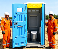 Cabine de toilette portable en HDPE écologique pour l'extérieur, idéale pour la construction, le camping, les parcs et la cuisine