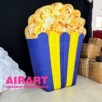 Rangez le ballon gonflable de pop-corn de décoration extérieure pour la publicité, accessoires gonflables géants de boîte de pop-corn