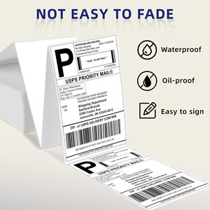 4" x 6" Thermal Labels, 1000 Labels Fanfold, Strong Adhesive, Clear Print, Compatible with Most Direct Thermal <b>Printers</b> - Product Image 4
