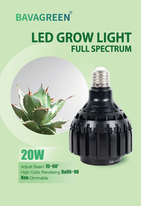 BAVAGREEN E26 Socket LED Grow Lamp Full Spectrum Sunlike 5400K High PPFD 20W COB LED Plant Lamp para <span class=keywords><strong>Agave</strong></span> Vegetales Flores - Product Image 2