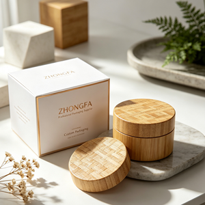 Pots d'échantillons cosmétiques vides écologiques 5G-20G avec couvercles en bambou naturel OEM pour l'emballage de produits de beauté et de soins de la peau - Product Image 1