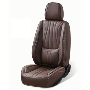 Housses de siège de voiture Muyangren en cuir PVC, design sport de luxe, ensemble complet 5 pièces toutes saisons, coussins avant et arrière – Vente directe usine - Product Image 4