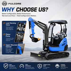 Mini Excavadora FULCORE Dealer Choice para Pequeños Contratistas y Alquiler, con Motor Kubota y Orugas <span class=keywords><strong>de</strong></span> Acero - Product Image 2