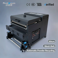 Machine à poudrer DTF à 2 têtes de 60 cm avec chauffage, refroidissement et recyclage automatique de la poudre