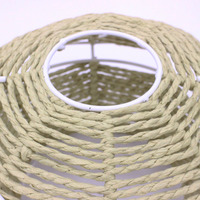 Lampe à main décorative en corde de papier beige personnalisée Lanterne solaire pour l'extérieur