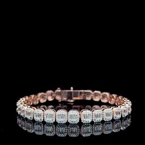Bracelet à breloques en argent sterling 925 avec moissanite, bijoux de luxe hip-hop, chaîne tendance, cadeau unisexe - Product Image 4