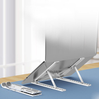 Vente directe d'usine ABS réglable pliant Portable debout en plastique support d'ordinateur portable blanc et noir