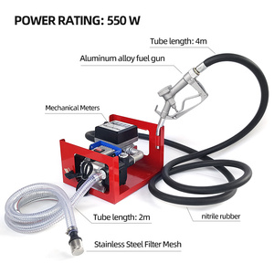 AC Electric 110V 220v Self-Priming Gear <strong>Pump</strong> Kit Low Pressure Oil Fuel Diesel Transfer With Meter Nozzle OEM Customizable Hose - Product Image 2